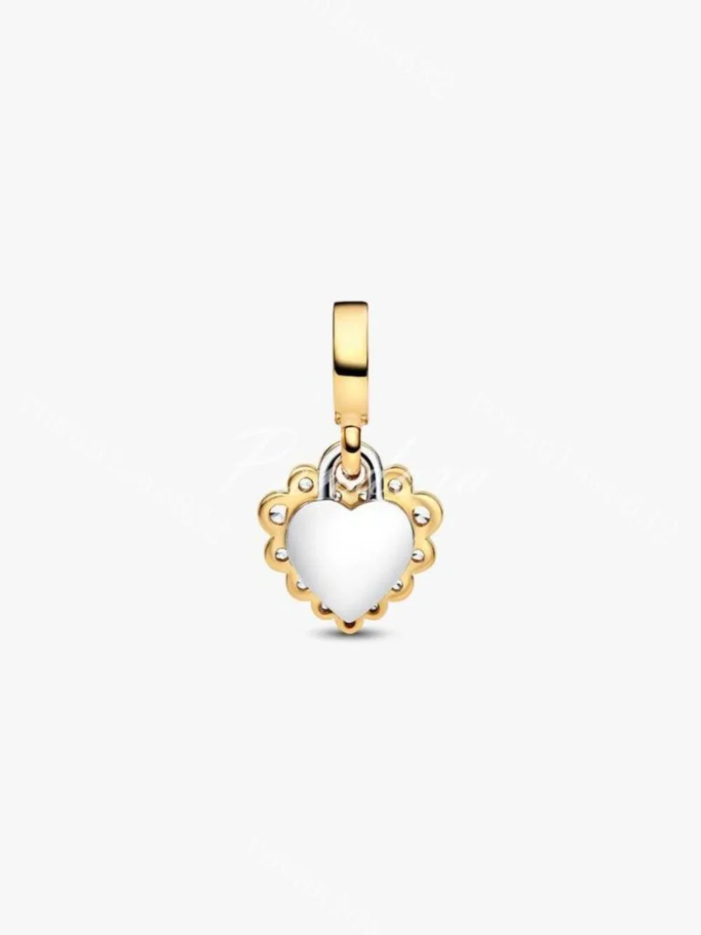 Pandora Sparkling Heart Double Dangle Charm